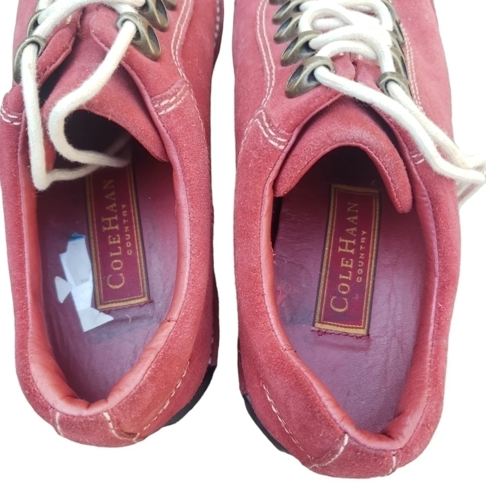 Cole Haan Red Suede Waterproof Oxfords. Men's size 6B
